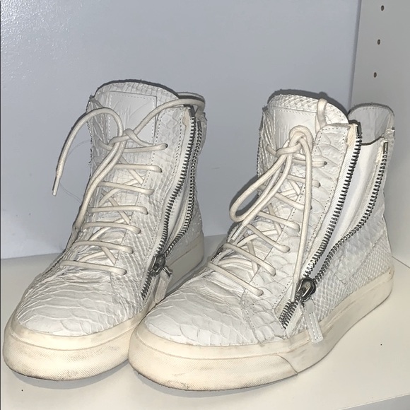 Python Double Zip Crocodile may London High Top Sneaker - Picture 10 of 12